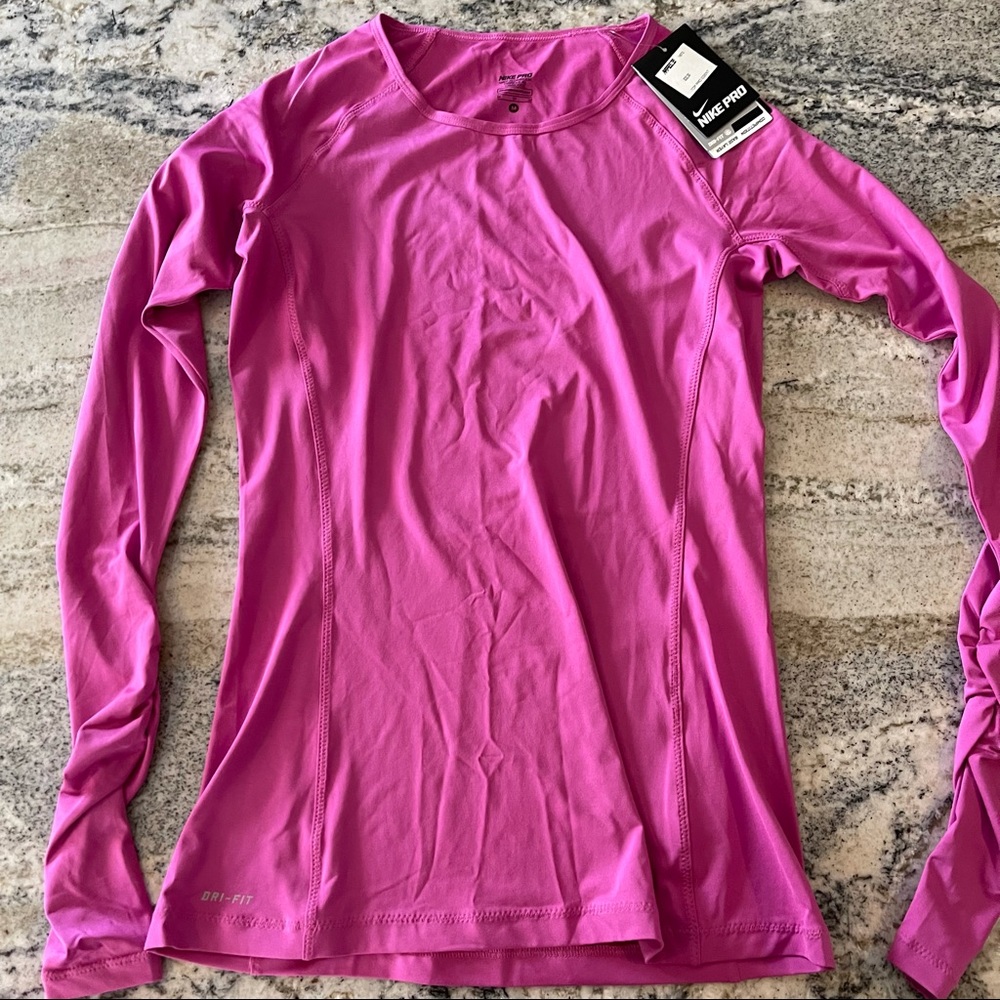 NIKE pro pink top Medium